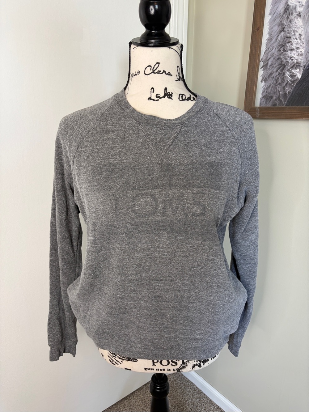 Toms Gray Crewneck Sweatshirt - Classic Logo Detail